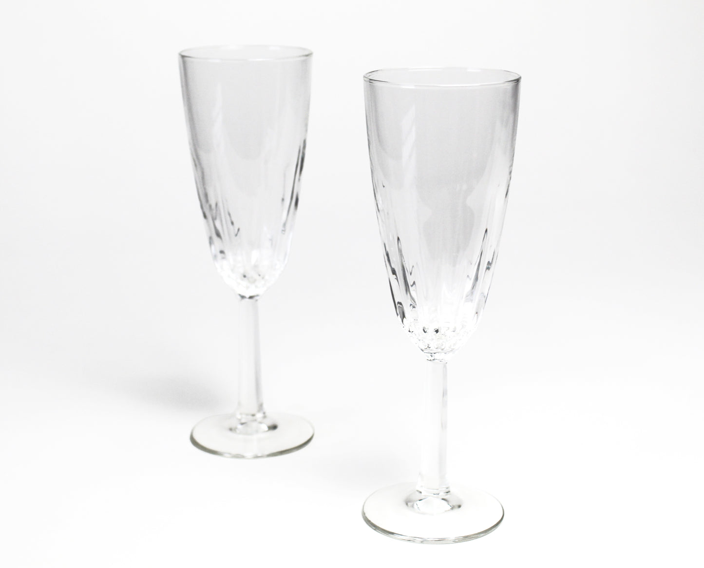 Ribbed Champagne Flutes