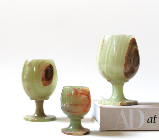 Green Onyx Shot Cup