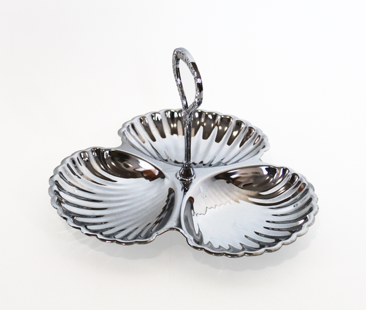 Chrome Shell Serving Tray