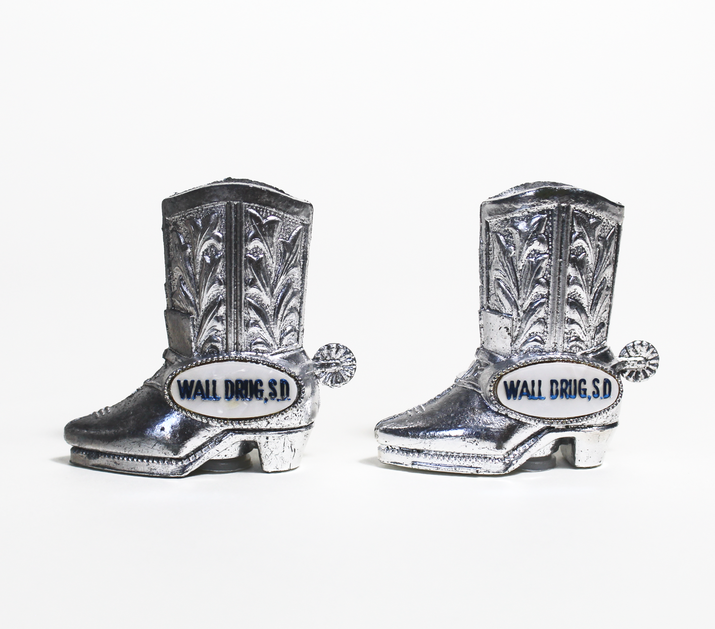 Silver Cowboy Boot S&P Shakers