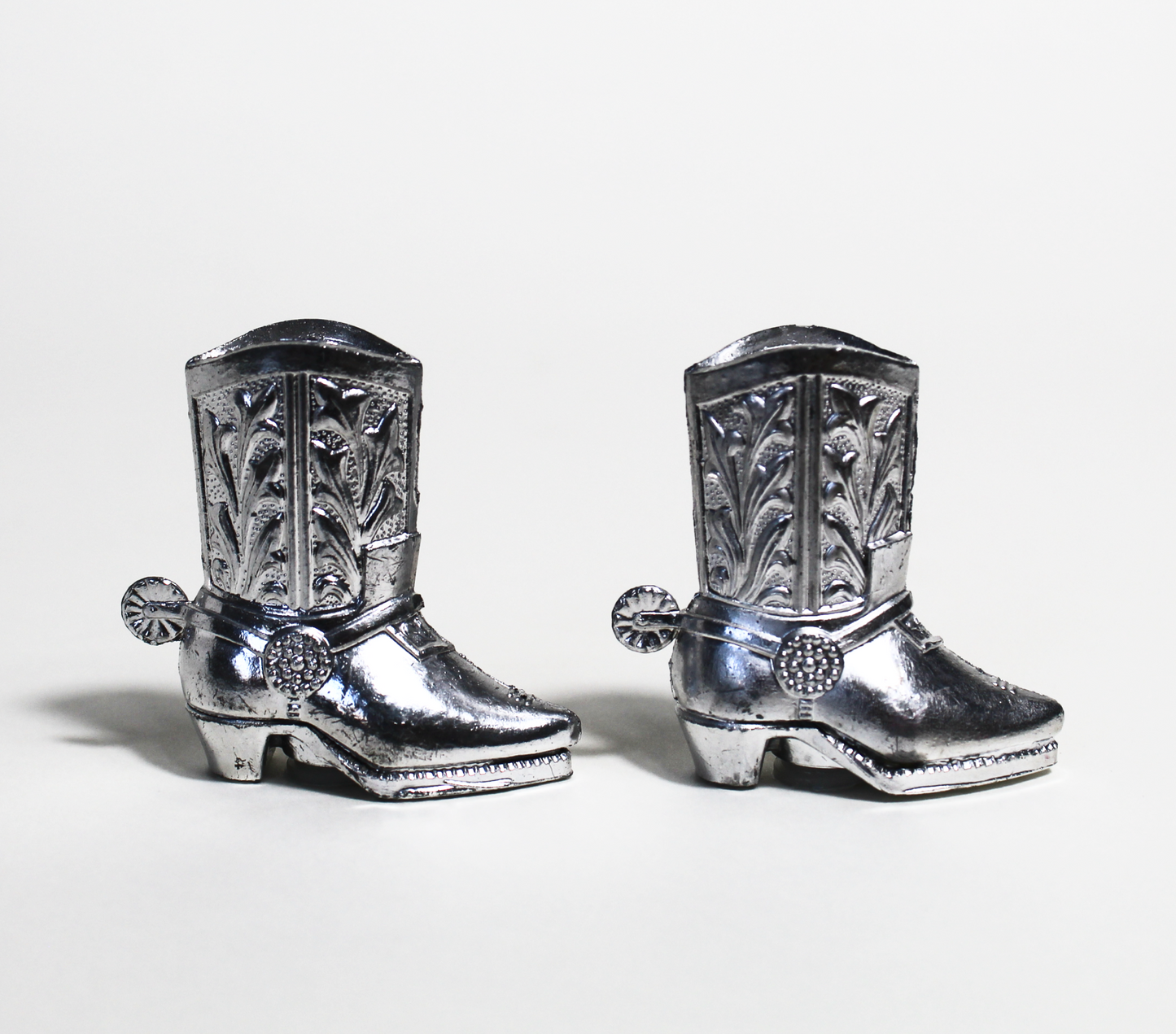 Silver Cowboy Boot S&P Shakers