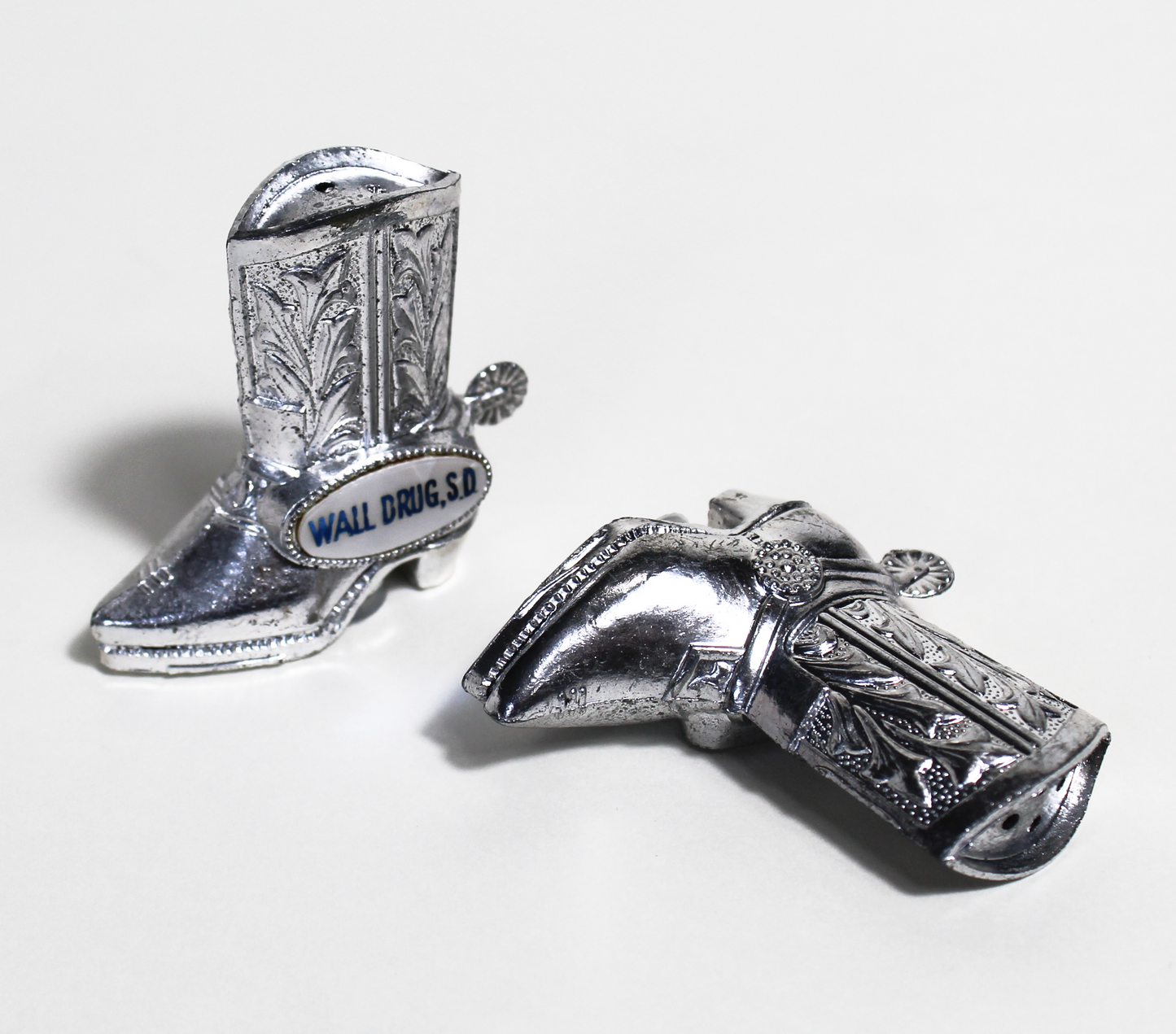 Silver Cowboy Boot S&P Shakers