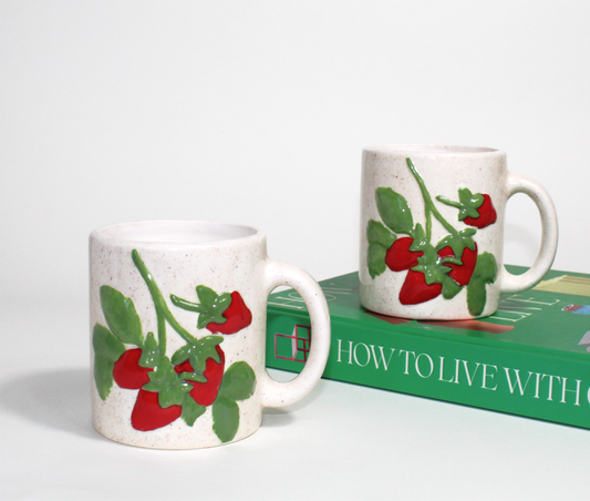 Set of 2 Strawberry Mugs