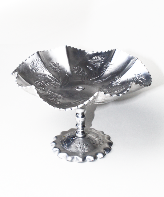 Chrome Rose Dessert Stand