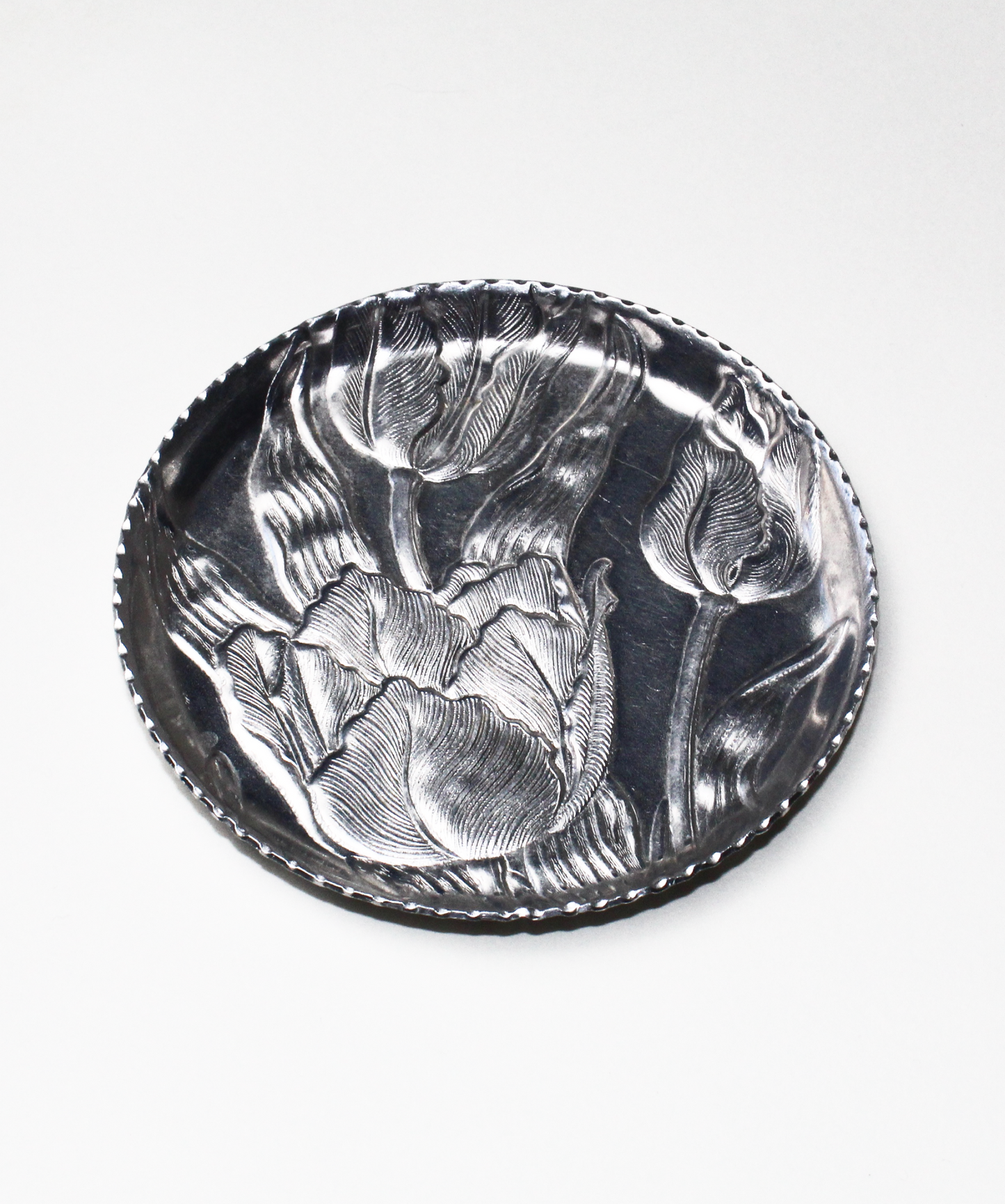 Vintage Hand Wrought Aluminum Tulip Coasters