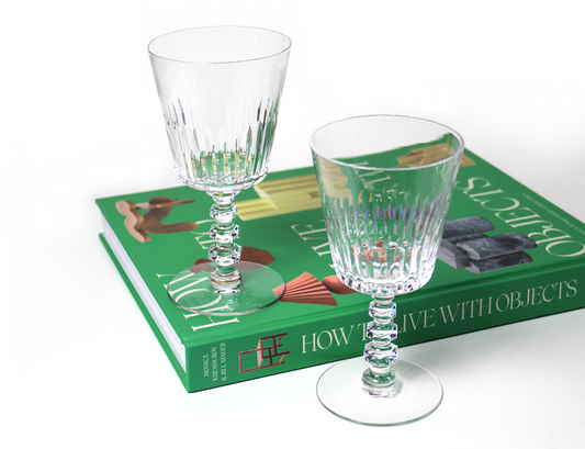 Ribbed Crystal Wine Glass